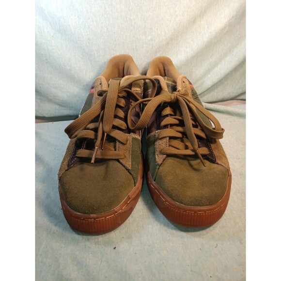 PUMA Suede Peace And Love Flagship Camo Lace Up  Mens Green Sneakers Sz 12 - Picture 3 of 6